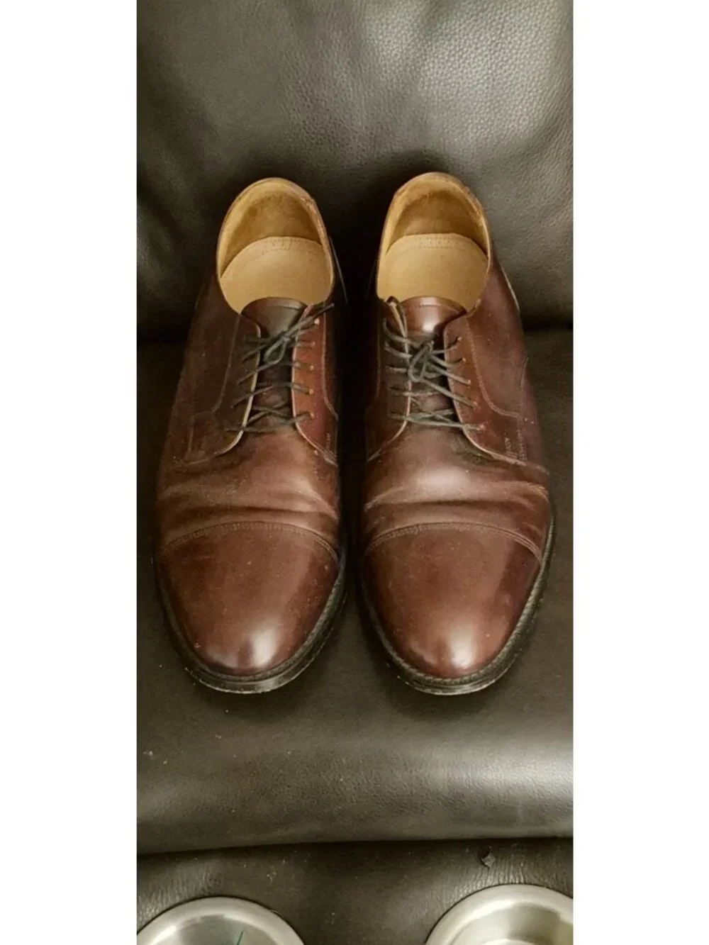Stafford Executive Men's Brown Leather Cap Toe Lace-up Shoes US Size 11 Brown